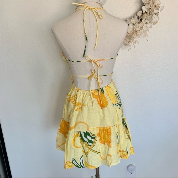 🍋 SABO Astyn Dress in Amalfi Citrus Lemons Oranges Fruit Print Yellow Sundress - Picture 10 of 16